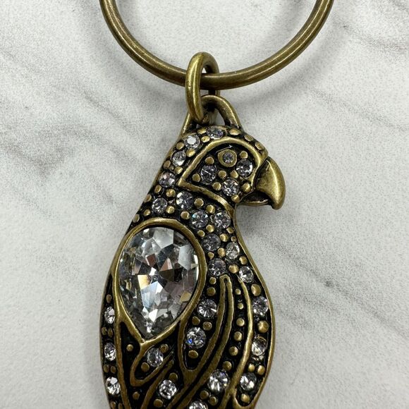 Chico's 2010 Rhinestone Parrot Bird Keychain Keyring - Picture 5 of 9